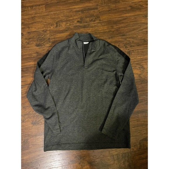 Calvin Klein Mens 1/4 Zip Long Sleeve Pullover Sweater Grey Size:L - Picture 1 of 6